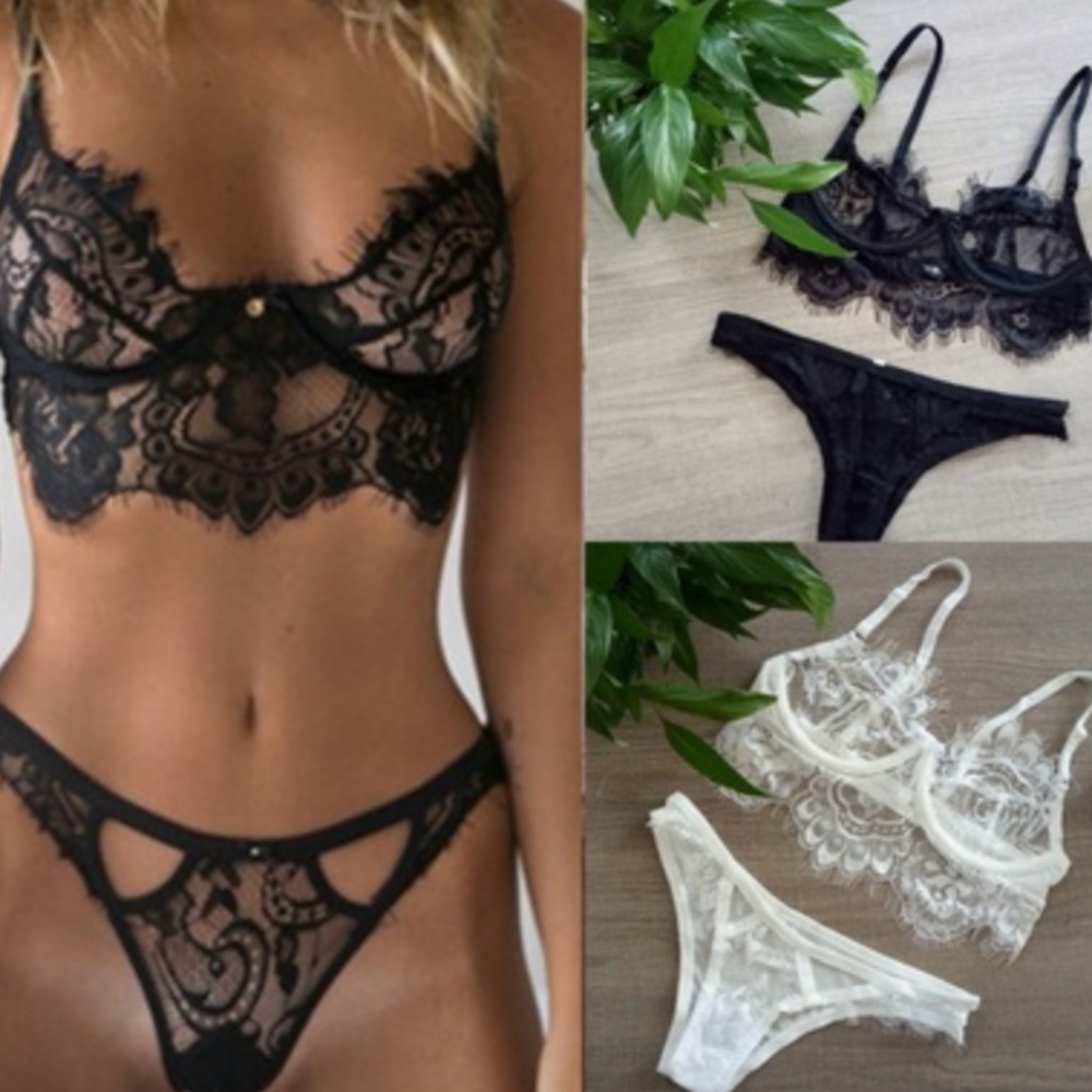 Women Red Harness Valentines Lingerie Set - Picture 4 of 4